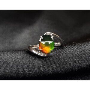 Mystic Quartz 925 Sterling Silver Ring Size 6.5 Stunning Rainbow Gemstone